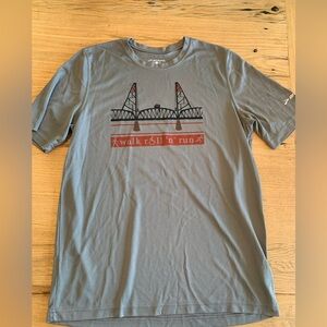 Brooks Walk Roll n Run Limitless Gray Tee Shirt Short Sleeve Men’s Large Prelove